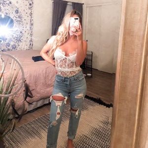 White Lace Bodysuit